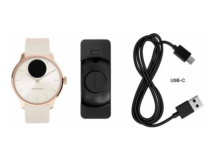 Cмарт-годинник Withings ScanWatch Light 37mm (XNAHWA11) White/Gold - изображение 2