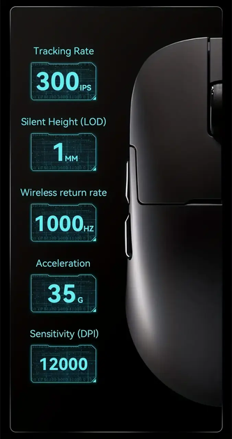 Мышь игровая Ajazz AJ159P MC 12000DPI/PAW3311/Wireless/Bluetooth Черная - изображение 2