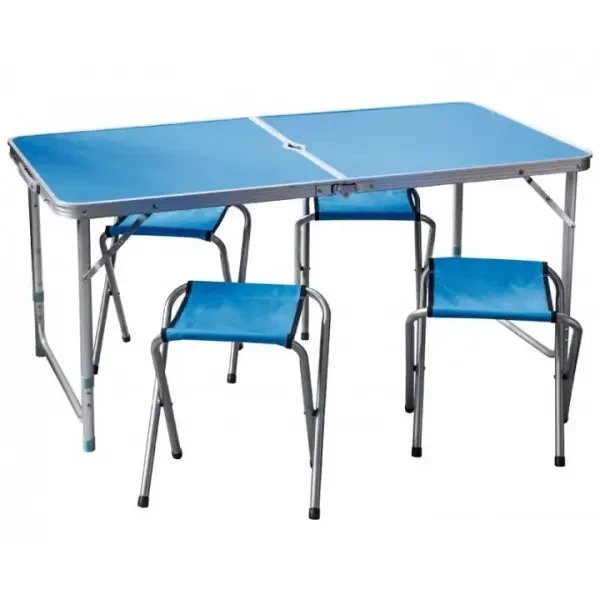 Стол и стулья Folding Table T-02 Синий для дома, для отдыха, для дачи, для кемпинга, для похода - изображение 2