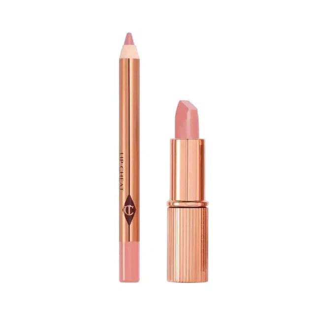 Набір для губ Charlotte Tilbury Mini Pillow Talk Lipstick&Liner Set відтінок Pillow Talk Fair - Фото 2 Набір для губ Charlotte Tilbury Mini Pillow Talk Lipstick&Liner Set відтінок Pillow Talk Fair - изображение 2