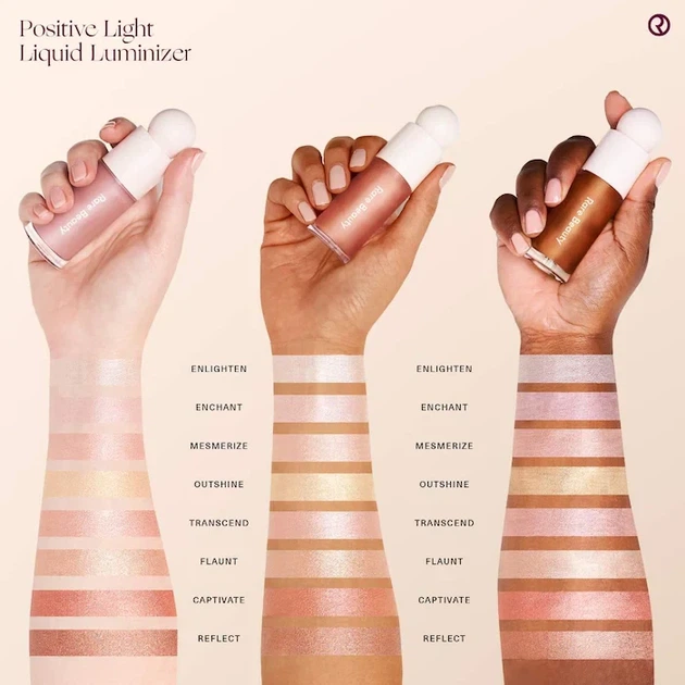 Міні хайлайтер Rare Beauty Positive Light Liquid Luminizer Highlight, відтінок Mesmerize, 2.5 ml - изображение 4