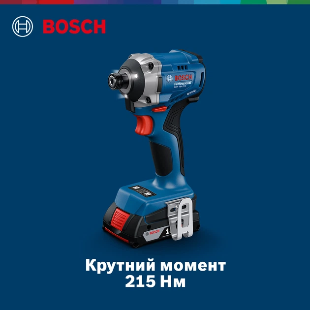 Аккумуляторный безщеточный ударный гайковерт Bosch GDR 18V-215 (solo) (06019N2020) - Фото 4 Аккумуляторный безщеточный ударный гайковерт Bosch GDR 18V-215 (solo) (06019N2020) - изображение 4