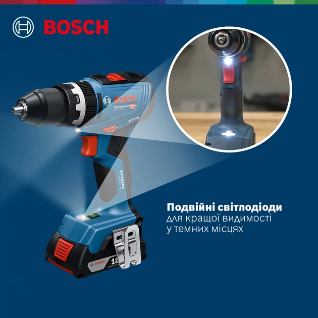 Акумуляторний безщітковий ударний дриль-шурупокрут Bosch GSB 18V-65 Solo (06019N3300) - зображення 4