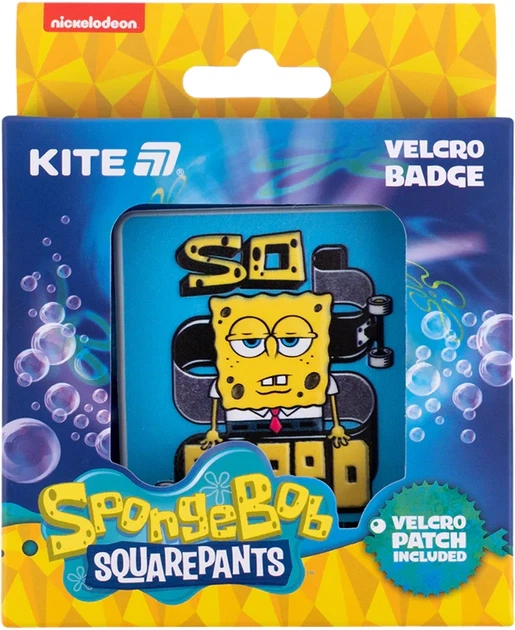 Бейдж Kite SpongeBob SquarePants на липучці (SB25-3011) - Фото 1 Бейдж Kite SpongeBob SquarePants на липучці (SB25-3011) - зображення 1