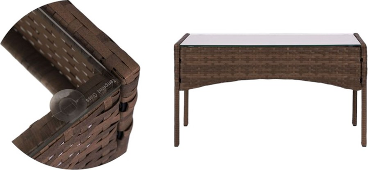 Набір садових меблів з техноротангу ModernHome by Multistore MultiGarden (CRF1720 DARK BROWN) - зображення 5