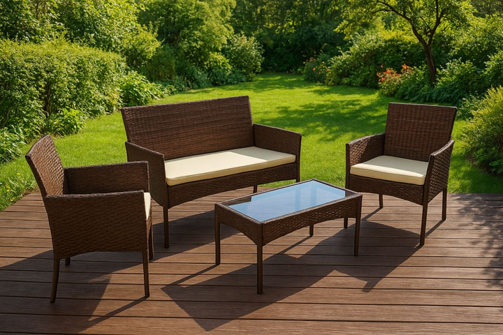 Набір садових меблів з техноротангу ModernHome by Multistore MultiGarden (CRF1720 DARK BROWN) - зображення 9