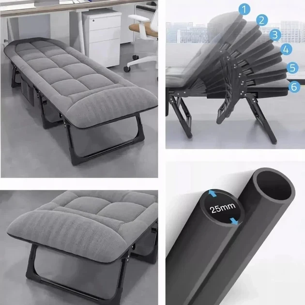 Кровать-раскладушка для кемпинга RIAS R-52 200x70x30 см Grey (3_06277) - изображение 3