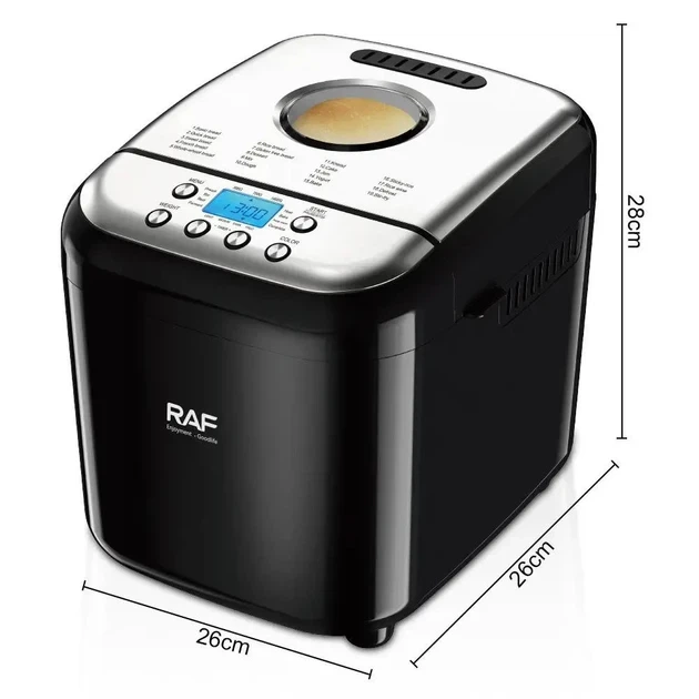 Хлебопечка электрическая RAF R.208 с тефлоновым покрытием 600W Black (3_06326) - изображение 5