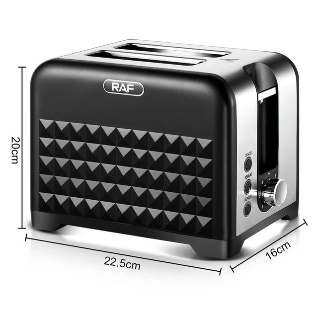 Тостер RAF R.2101 на 2 отделения 930W Black (3_06332) - изображение 2
