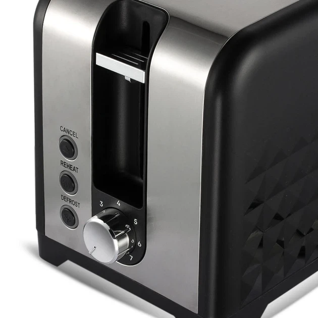 Тостер RAF R.2101 на 2 отделения 930W Black (3_06332) - изображение 3