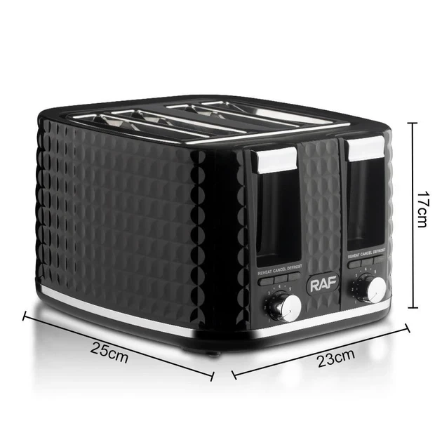 Тостер RAF R.503 на 4 отделения 1500W Black (3_06330) - изображение 8
