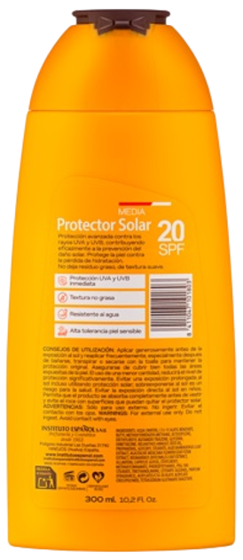Сонцезахисний лосьйон Instituto Espanol Aloe Vera Spf 20 300 мл (8411047101803) - зображення 2
