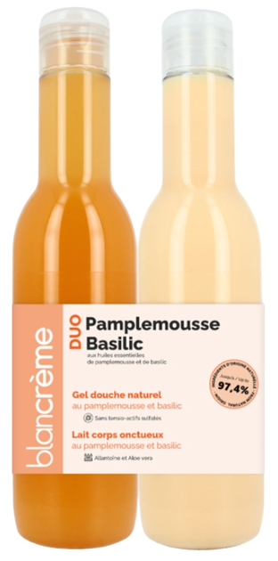 Набір косметики для догляду Blancreme Pamplemousse Basilic Гель для душу 200 мл + Лосьйон для тіла 200 мл (3700614812774) - зображення 1