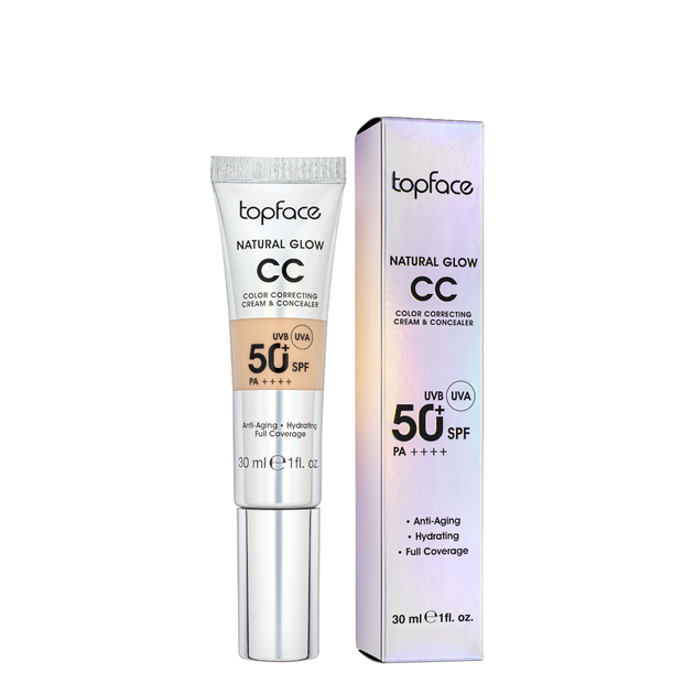 Тональний СС крем topface Natural Glow CC Cream & Concealer SPF50 PT472 30 мл 007 Warm Cookie/Жовто-медовий - Фото 1 Тональний СС крем topface Natural Glow CC Cream & Concealer SPF50 PT472 30 мл 007 Warm Cookie/Жовто-медовий - изображение 1