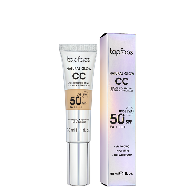 Тональный СС-крем topface Natural Glow CC Cream & Concealer SPF50 PT472 30 мл 008 Dark Sand/Темный песочный - Фото 1 Тональный СС-крем topface Natural Glow CC Cream & Concealer SPF50 PT472 30 мл 008 Dark Sand/Темный песочный - изображение 1