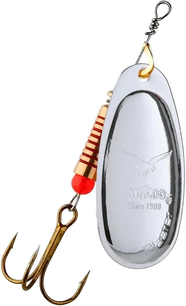 Блесна-вертушка Mikado Blaster № 4 8 г (silver/00) (PMB-OBL-4S-00) - Фото 1 Блесна-вертушка Mikado Blaster № 4 8 г (silver/00) (PMB-OBL-4S-00) - изображение 1