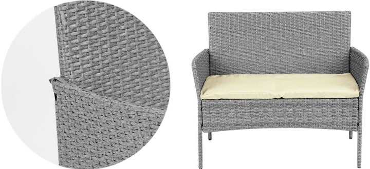 Комплект садових меблів ModernHome by Multistore MultiGarden (CRF1720 LIGHT GREY) - зображення 8