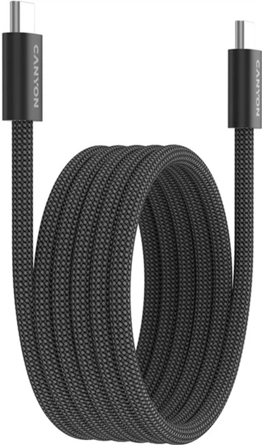 Kabel Canyon OnWire 60MG C-C 60W Magnet Braided 1 m Black (CND-CCMG60AB15B) - obraz 2