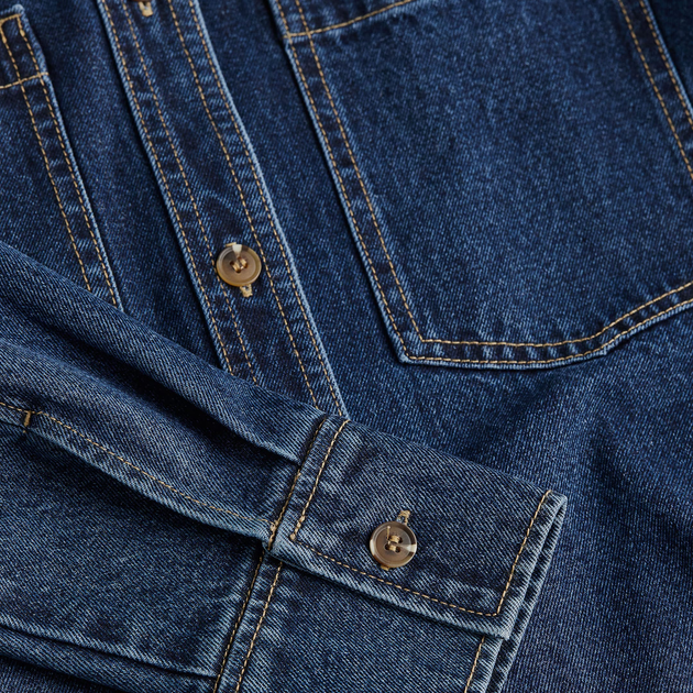 Рубашка джинсовая женская H&M 1193805001c20 XS Синяя (KC1000000046676) 
