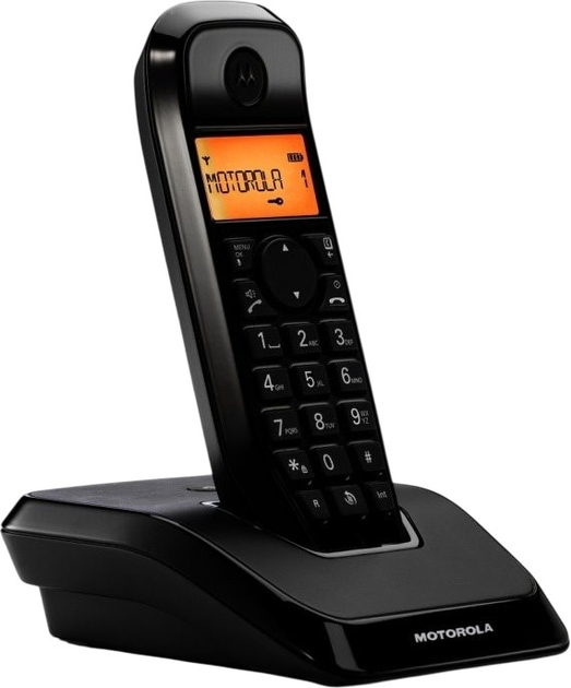 Telefon stacjonarny Motorola S1201 Black (C69000D48O1AES(01)) - obraz 1