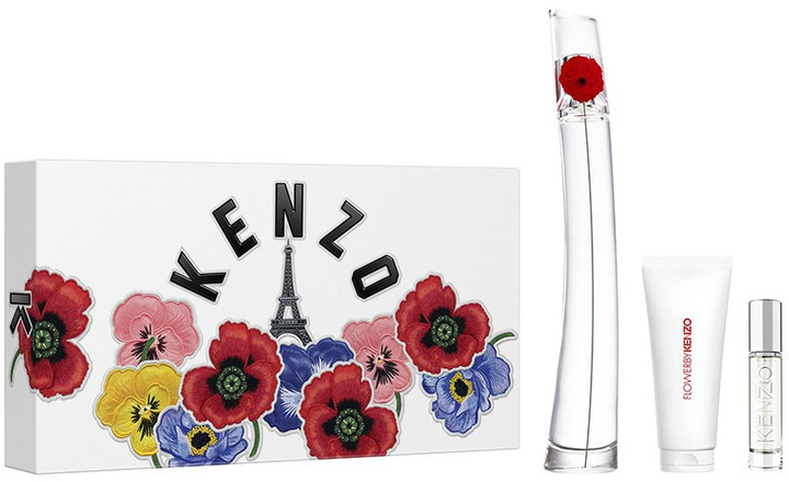 Zestaw dla kobiet Kenzo Flower By Kenzo woda perfumowana 100 ml + mleczko do ciała 75 ml + woda perfumowana 10 ml (3274872481336) - obraz 1
