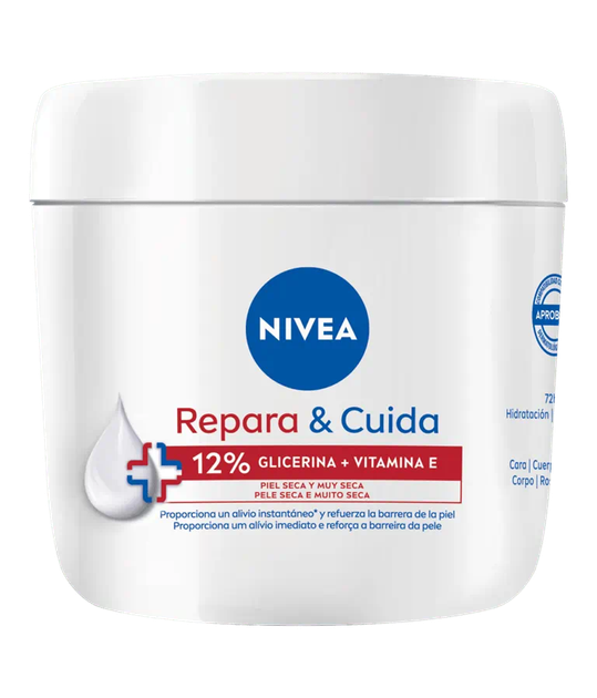 Крем для тіла Nivea Repair & Care зволожуючий з гліцерином та вітаміном E 400 мл (4006000127408) - зображення 1