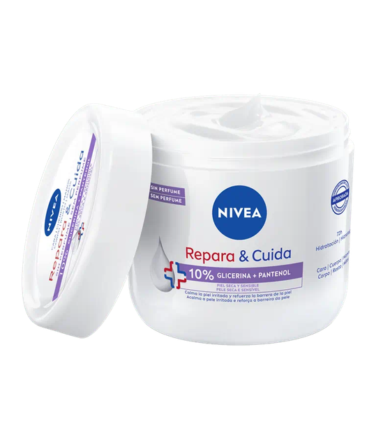 Krem do ciała Nivea Repair & Care nawilżający z gliceryną i pantenolem 400 ml (4006000127422) - obraz 3
