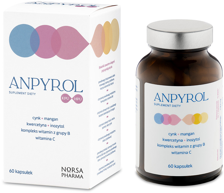Дієтична добавка Norsa Pharma Anpyrol KPU/HPU 60 капсул (5905669770217) - зображення 2