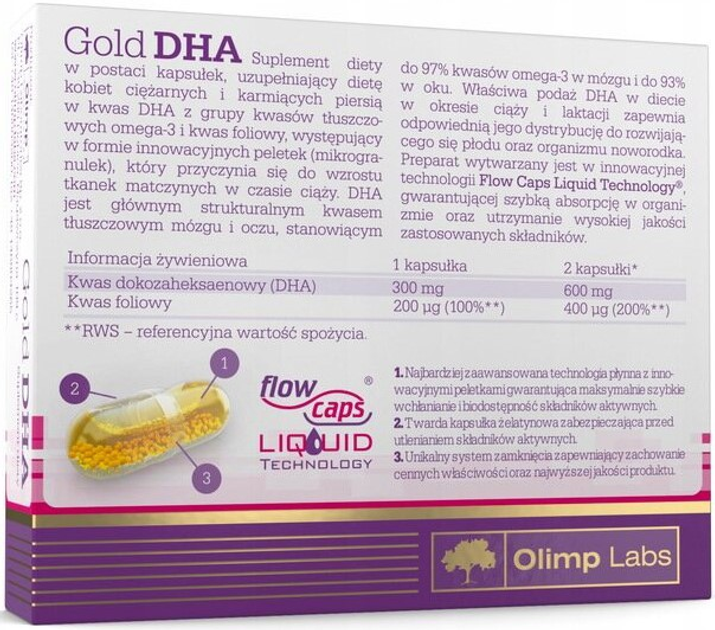 Дієтична добавка Olimp Labs Gold DHA для вагітних 30 капсул (5901330034978) - зображення 2