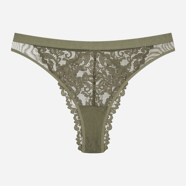 Majtki brazyliany damskie koronkowe Esotiq Lynn 42333-87X XL Khaki (5903972387658) - obraz 6