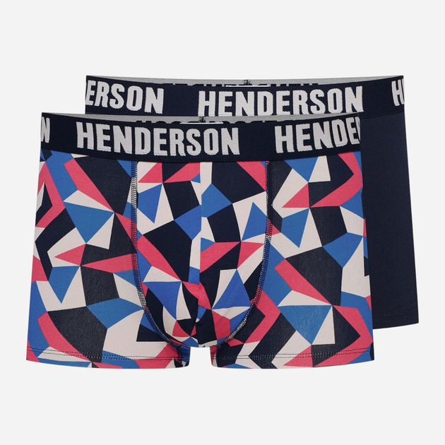 Набір трусів боксерів чоловічих бавовняних 2 шт Henderson Shield 42588-MLC 3XL Чорний/Темно-синій (5903972379462) - зображення 1