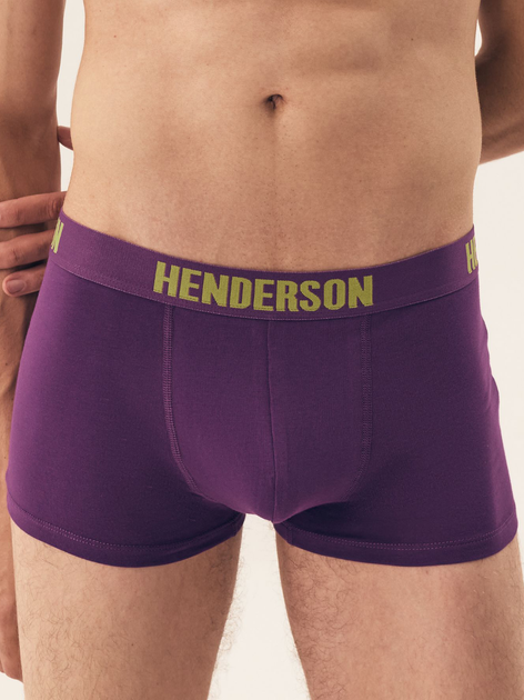 Набір трусів боксерів чоловічих бавовняних 2 шт Henderson Spin 42589-MLC L Фіолетовий/Різнокольоровий (5903972379547) - зображення 2