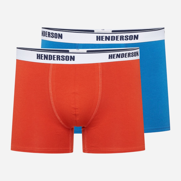 Набір трусів боксерів чоловічих бавовняних 2 шт Henderson Switch 42623-MLC 2XL Синій/Оранжевий (5903972379721) - зображення 1