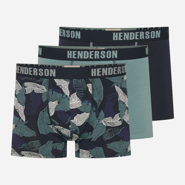 Zestaw majtek męskich typu bokserki 3 szt Henderson Scope 42630-MLC 2XL Granatowy/Zielony (5903972380222) - obraz 1
