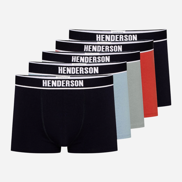 Набір трусів боксерів чоловічих бавовняних 5 шт Henderson Soon 42694-MLC 2XL Різнокольоровий (5903972380420) - зображення 1