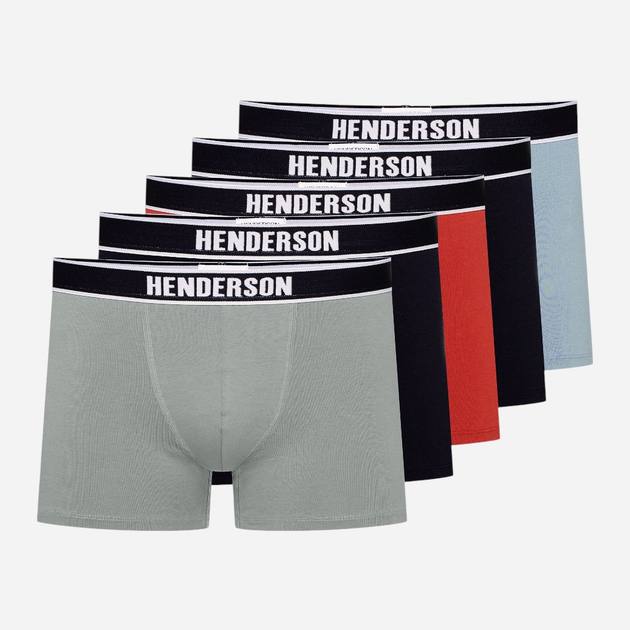 Набір трусів боксерів чоловічих бавовняних 5 шт Henderson Soon 42704-MLC 2XL Різнокольоровий (5903972380475) - зображення 1