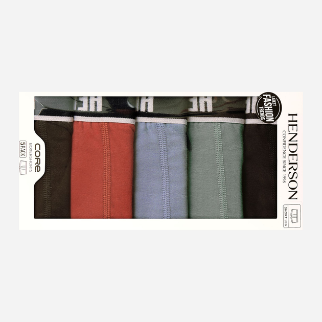 Zestaw majtek męskich typu bokserki 5 szt Henderson Soon 42694-MLC 3XL Wielobarwny (5903972380413) - obraz 7