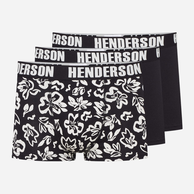 Набір трусів боксерів чоловічих бавовняних 3 шт Henderson Orchid 42742-MLC 3XL Чорний/Білий (5903972382110) - зображення 1