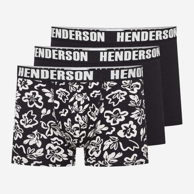 Набір трусів боксерів чоловічих бавовняних 3 шт Henderson Orchid 42743-MLC 2XL Чорний/Білий (5903972382226) - зображення 1