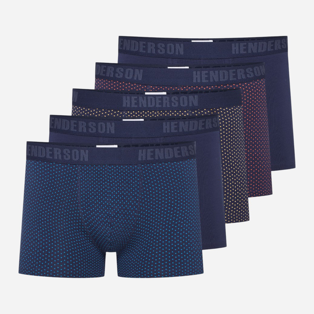Набір трусів боксерів чоловічих бавовняних 5 шт Henderson Ozone 42756-MLC 3XL Різнокольоровий (5903972382868) - зображення 1