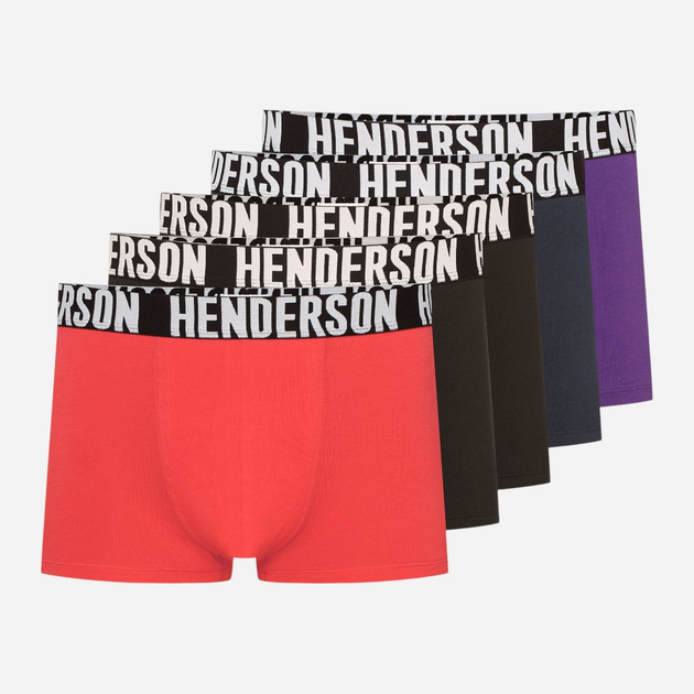 Набір трусів боксерів чоловічих бавовняних 5 шт Henderson Opener 42759-MLC XL Різнокольоровий (5903972383001) - зображення 1
