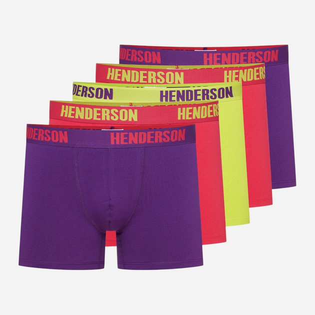 Набір трусів боксерів чоловічих бавовняних 5 шт Henderson Offset 42762-MLC 3XL Різнокольоровий (5903972383162) - зображення 1