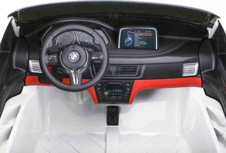 Дитяча акумуляторна машинка BMW X6M XXL для 2 дітей Біла - зображення 10