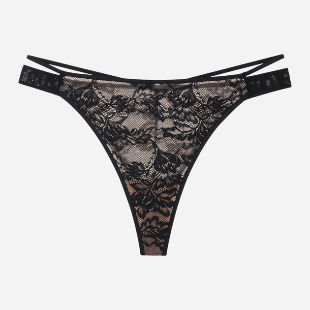 Majtki stringi damskie koronkowe Esotiq Bisous 42866-99X M Czarne (5903972549759) - obraz 7