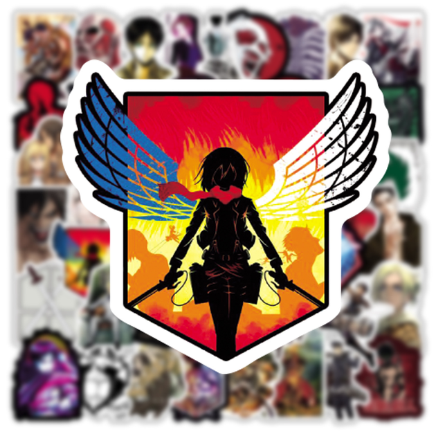 Стикерпак Атака титанов Attack on Titan, 50 шт(MS_C6B60B8DE408) - изображение 5