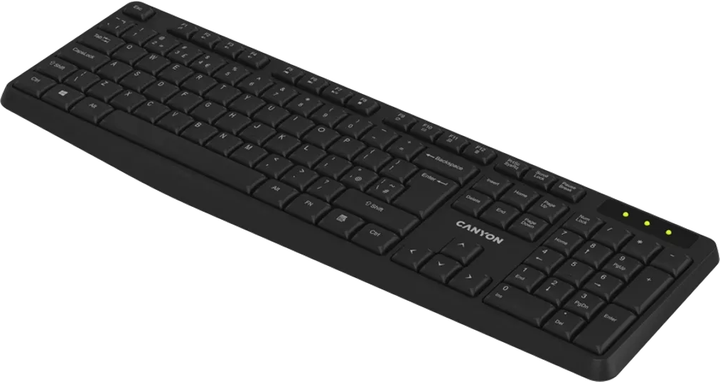 Клавіатура бездротова Canyon KB-W01 Water resistant Wireless Black (CNE-CKEYW01) - зображення 2