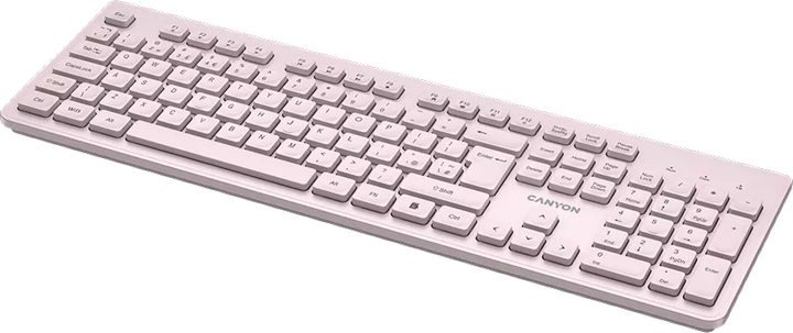 Klawiatura bezprzewodowa Canyon HKB-W01 Silent Wireless Beige (CNS-HKBW01BG) - obraz 2