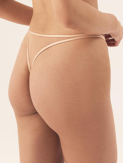 Majtki stringi damskie siateczkowe Esotiq Nuts 43160-82X L Beżowe (5903972525814) - obraz 2