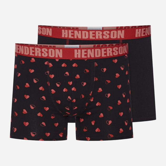 Набір трусів боксерів чоловічих бавовняних 2 шт Henderson Spot 42595-MLC 2XL Чорний (5903972380376) - зображення 1
