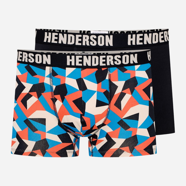 Zestaw majtek męskich typu bokserki 2 szt Henderson Shield 42620-MLC XL Czarny/Wielobarwny (5903972379509) - obraz 1